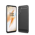 OnePlus Nord Carbon Fibre TPU Case Slim Shockproof Cover Black - Black