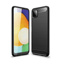 Samsung A22-5G Carbon Fibre TPU Case Slim Shockproof Cover Black - Black