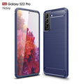 Samsung S22Plus 5G Carbon Fibre TPU Case Slim Shockproof Cover Navy - Navy