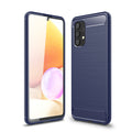 Samsung A32-4G Carbon Fibre TPU Case Slim Shockproof Cover Navy - Navy