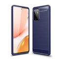 Samsung A72 Carbon Fibre TPU Case Slim Shockproof Cover Navy - Navy