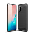 Samsung S20{S11E} Carbon Fibre TPU Case Slim Shockproof Cover Black - Black
