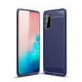 Samsung S20{S11E} Carbon Fibre TPU Case Slim Shockproof Cover Navy - Navy