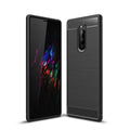 Sony Xperia 1 / XZ4 Carbon Fibre TPU Case Slim Shockproof Cover Black - Black