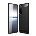 Sony Xperia 1 III Carbon Fibre TPU Case Slim Shockproof Cover Black - Black