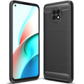 Xiaomi Redmi Note 9T/Note 9-5G Carbon Fibre TPU Case Slim Shockproof Cover Black - Black