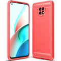 Xiaomi Redmi Note 9T/Note 9-5G Carbon Fibre TPU Case Slim Shockproof Cover Red - Red