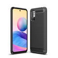 Xiaomi Redmi Note 10-5G Carbon Fibre TPU Case Slim Shockproof Cover Black - Black