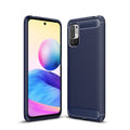 Xiaomi Redmi Note 10-5G Carbon Fibre TPU Case Slim Shockproof Cover Navy - Navy