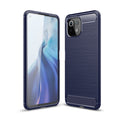 Xiaomi Mi 11 Lite 5G Carbon Fibre TPU Case Slim Shockproof Cover Navy - Navy
