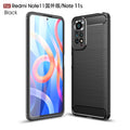 Xiaomi Redmi Note 11 (4G) Carbon Fibre TPU Case Slim Shockproof Cover Black - Black