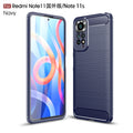 Xiaomi Redmi Note 11 (4G) Carbon Fibre TPU Case Slim Shockproof Cover Navy - Navy