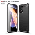 Xiaomi Redmi Note 11 Pro Carbon Fibre TPU Case Slim Shockproof Cover Black - Black