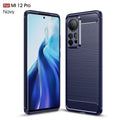 Xiaomi 12Pro Carbon Fibre TPU Case Slim Shockproof Cover Navy - Navy