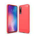 Xiaomi Mi 9 SE Carbon Fibre TPU Case Slim Shockproof Cover Red - Red
