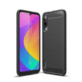 Xiaomi Mi A3 / CC9E Carbon Fibre TPU Case Slim Shockproof Cover Black - Black