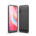Xiaomi Redmi Note 8T Carbon Fibre TPU Case Slim Shockproof Cover Black - Black