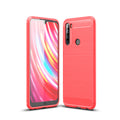 Xiaomi Redmi Note 8T Carbon Fibre TPU Case Slim Shockproof Cover Red - Red