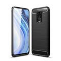 Xiaomi Redmi Note 9 Carbon Fibre TPU Case Slim Shockproof Cover Black - Black