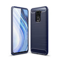 Xiaomi Redmi Note 9 Carbon Fibre TPU Case Slim Shockproof Cover Navy - Navy
