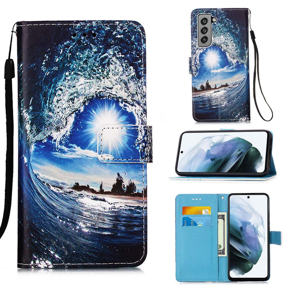 Samsung S21 FE Case Designer PU (SeaWave)