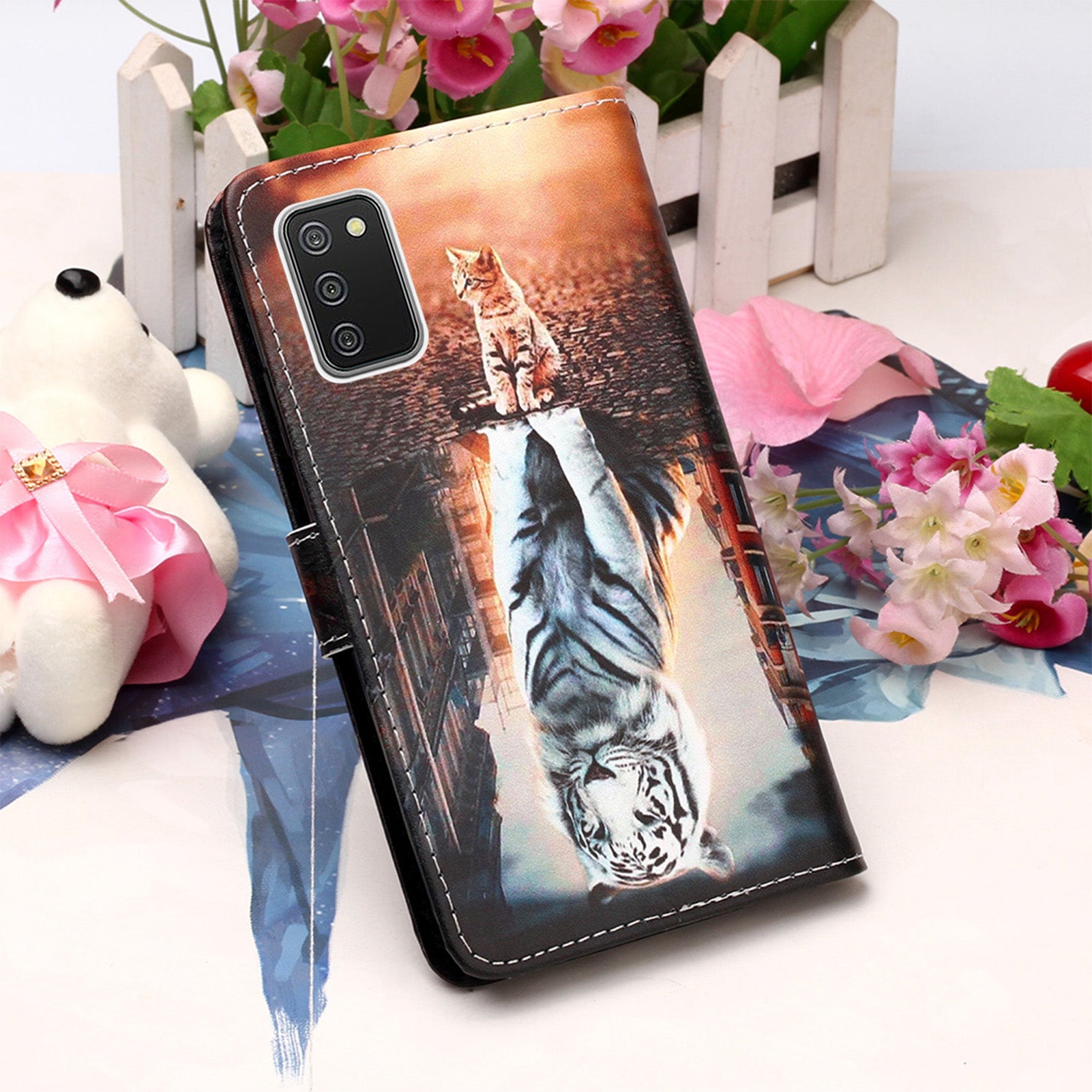 Samsung A03s Case Designer PU (Cat&Tiger)