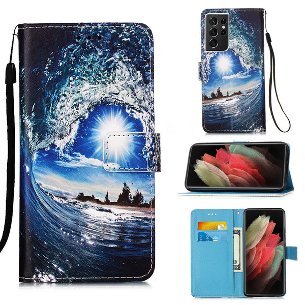 Samsung S21 Ultra Case Designer PU (SeaWave)
