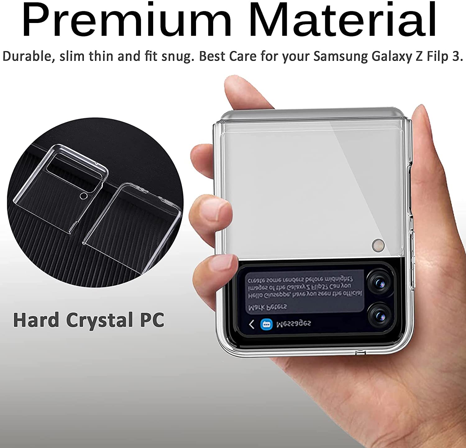 Samsung Galaxy Z Flip3 5G Clear Hard Case