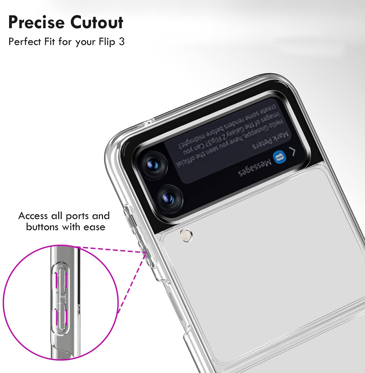 Samsung Galaxy Z Flip3 5G Clear Hard Case