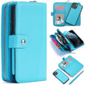 iPhone 13 Mini Case Zipper Wallet (LightBlue) - LightBlue