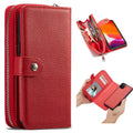 iPhone 11 Pro Case Zipper Wallet (Red) - Red