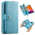 iPhone 11 Pro Case Zipper Wallet (LightBlue) - LightBlue