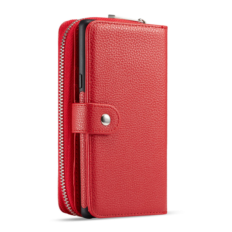 Samsung Note 9 Case Zipper Wallet (Red)