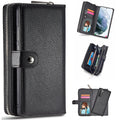 Samsung S21 Plus Case Zipper Wallet (Black) - Black
