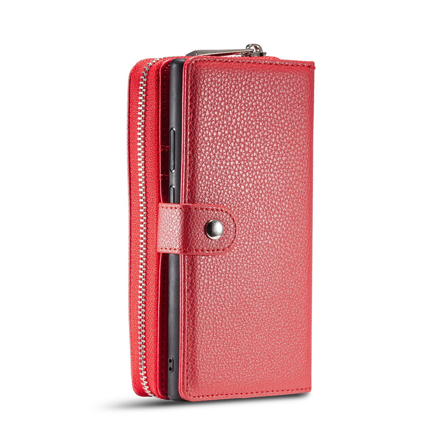 Samsung S21 Case Zipper Wallet (Red)