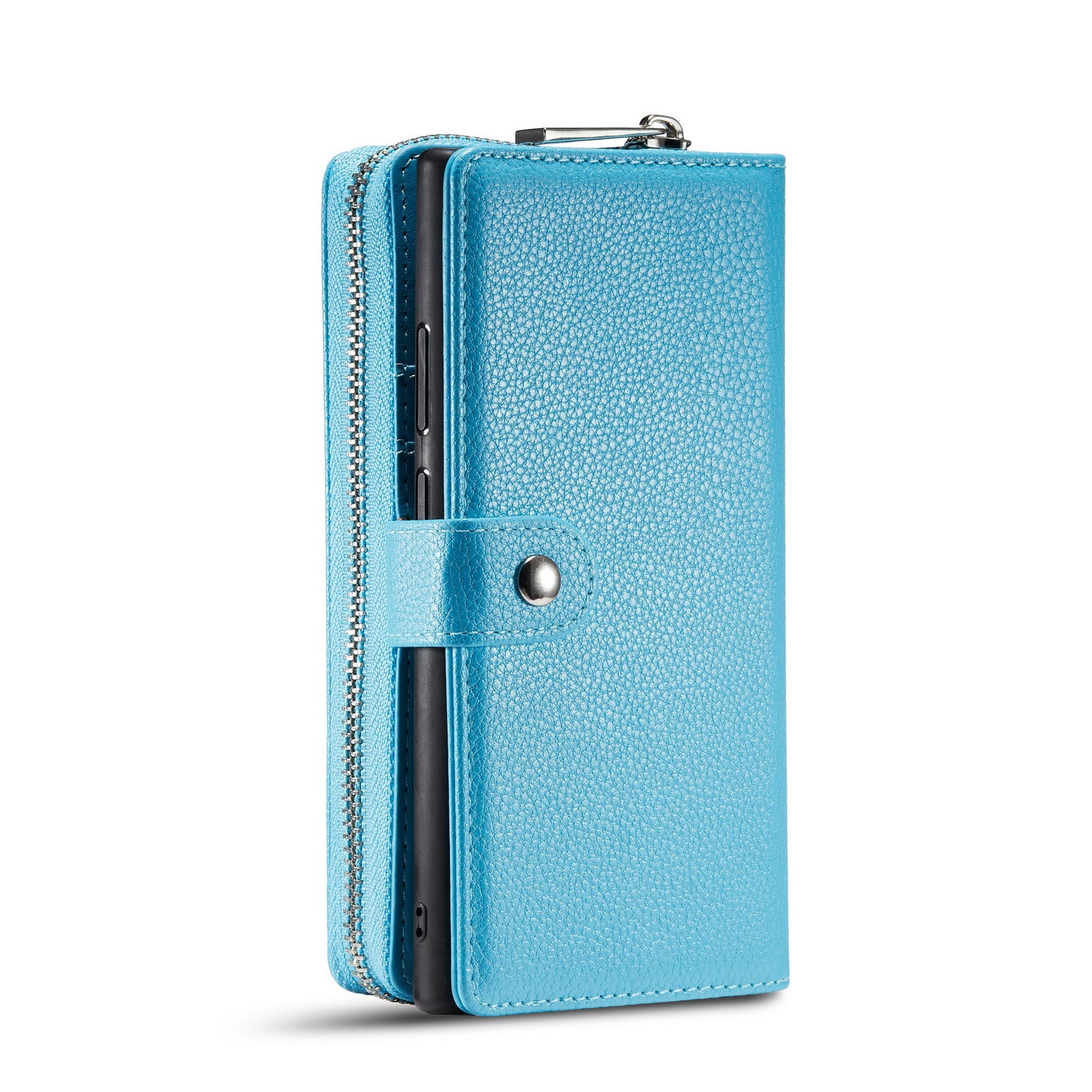 Samsung S21 Plus Case Zipper Wallet (LightBlue)