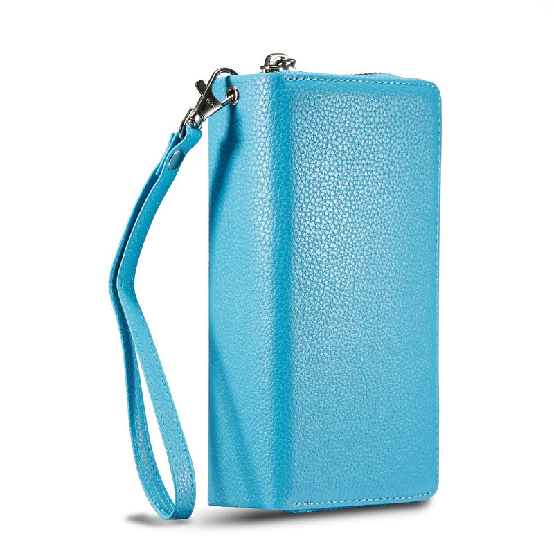 Samsung S21 Plus Case Zipper Wallet (LightBlue)