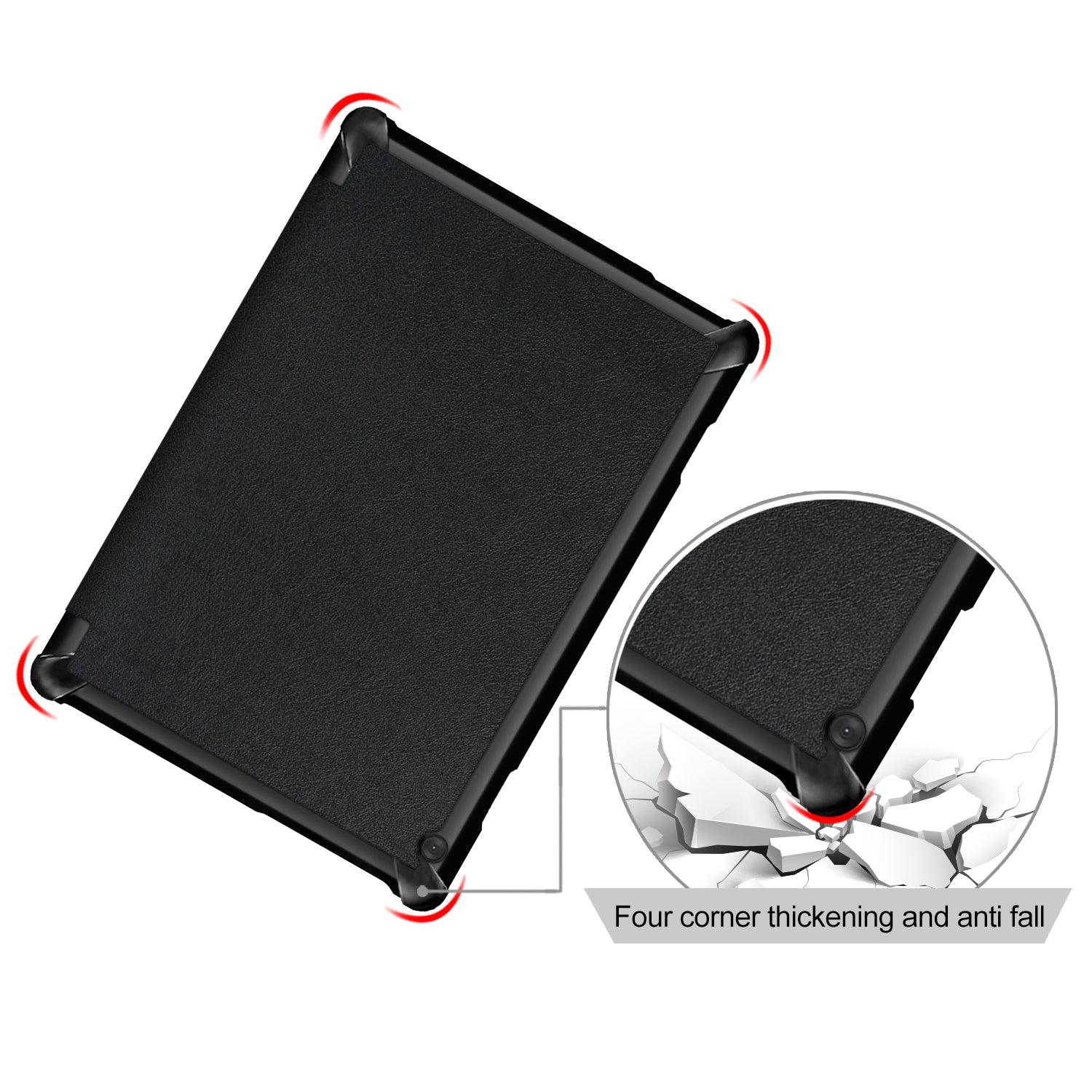 Lenovo Tab M10 TB-X605F Tri-Fold PU Case [Black]