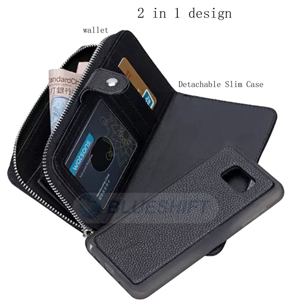 Samsung Note 5 Case Zipper Wallet (Black)