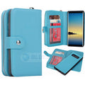 Samsung Note 8 Case Zipper Wallet (LightBlue) - LightBlue