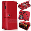 Samsung S8 Plus Case Zipper Wallet (Red) - Red