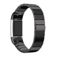 Fitbit Charge 2 Strap Steel Link Bracelet (Black) - Black