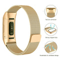 Fitbit Charge 3 Strap Milanese Loop (Gold) - Gold