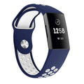 Fitbit Charge 3 Strap Sport Silicone (Navy/White) - Navy/White