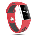 Fitbit Charge 3 Strap Sport Silicone (Red/Black) - Red/Black