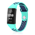 Fitbit Charge 3 Strap Sport Silicone (Mint/Navy) - Mint/Navy