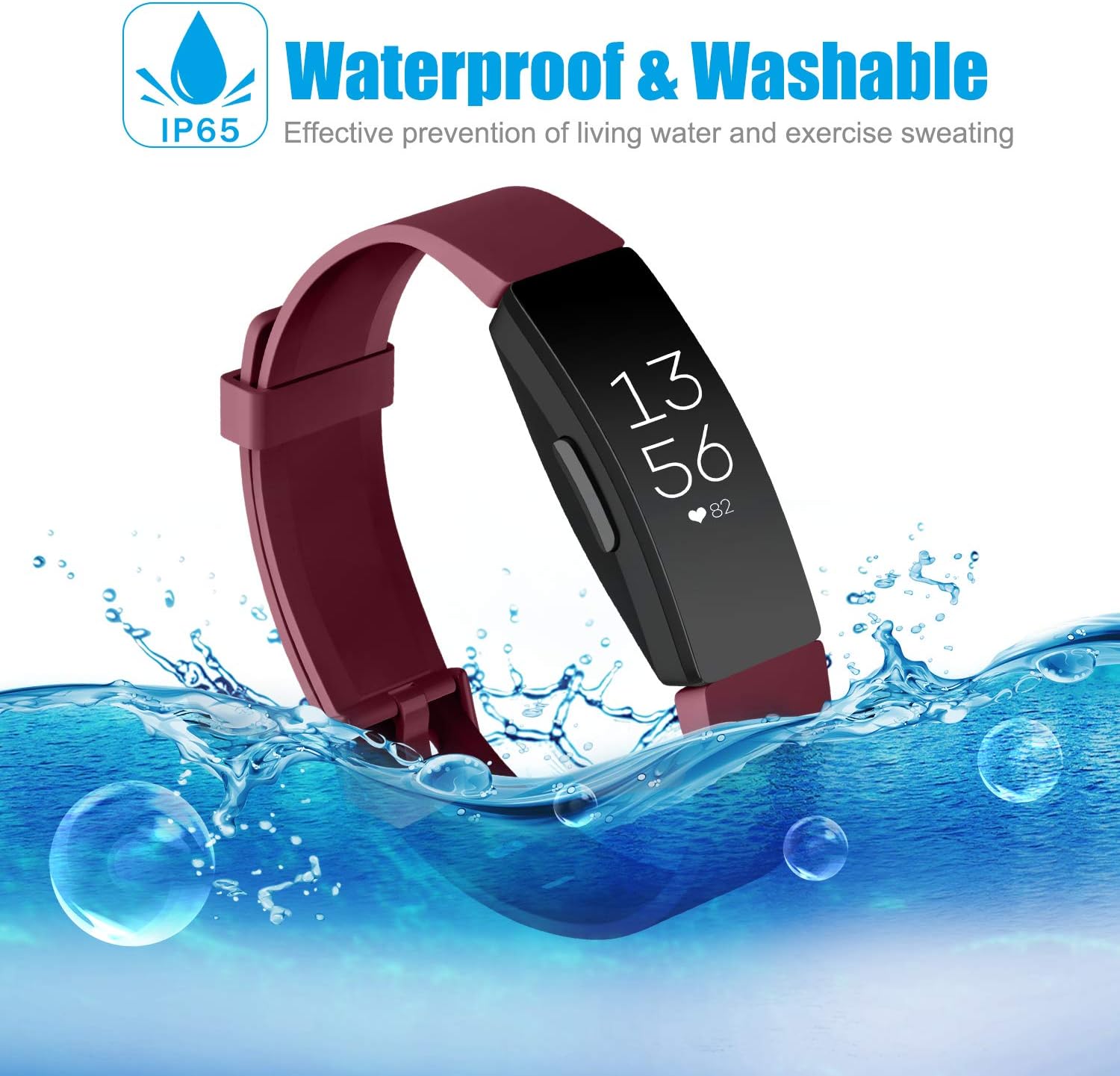 Fitbit Inspire Strap Sport Silicone (Maroon)