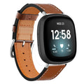 Fitbit Versa 3 Strap PU Leather (Brown) - Brown