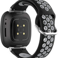 Fitbit Versa 3 Strap Sport Silicone (Black/Grey) - Black/Grey