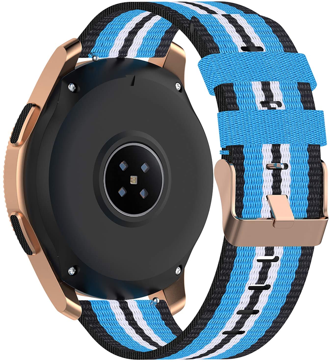 Garmin Venu 2 Plus Nylon Strap (Black/LightBlue)